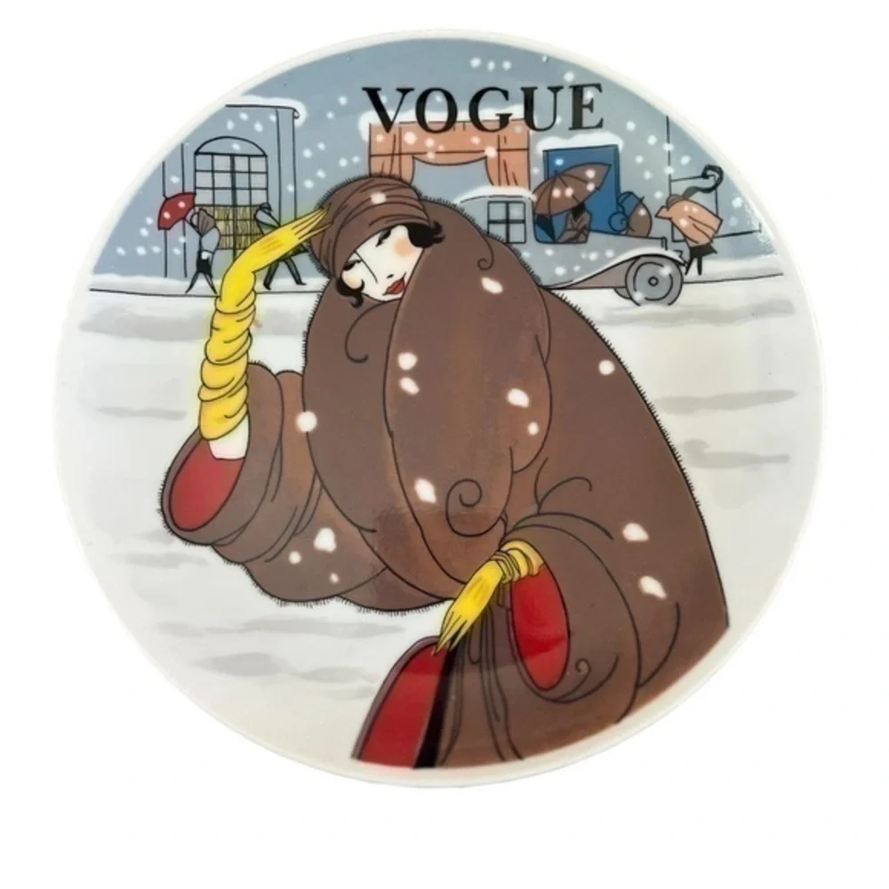 Seymour Mann Vogue Covers Vintage 1977 Art Deco Fashion Plate Jewelry Tray